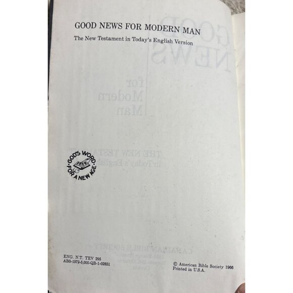 Good News For Modern Man New Testament Todays English Version Paperback 1966 LP - Picture 6 of 9